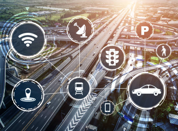 istock Smart transport technology concept for future car traffic on road 1263502662