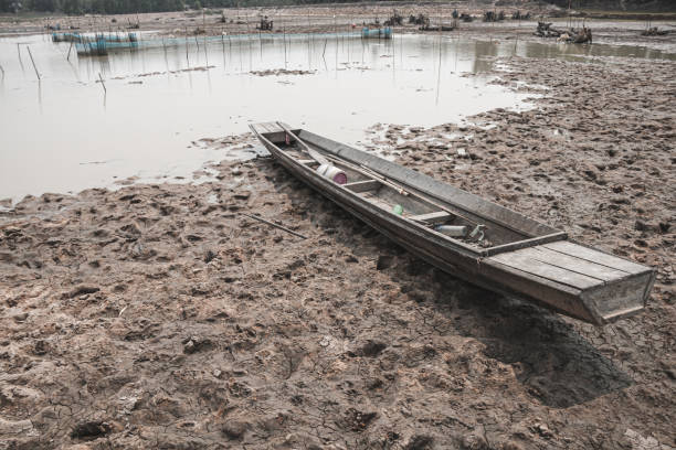 Close up ship, Crisis drought conditions.