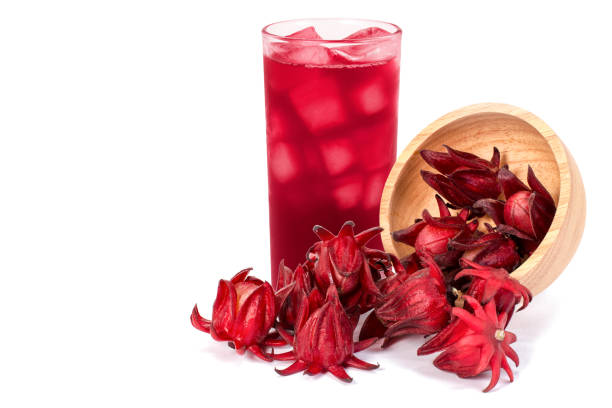 fruta fresca roselle - agua de jamaica fotografías e imágenes de stock