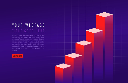 growth chart business infographics landing page design