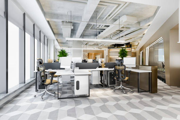istock 3d rendering business meeting and working room on office building 1263512529