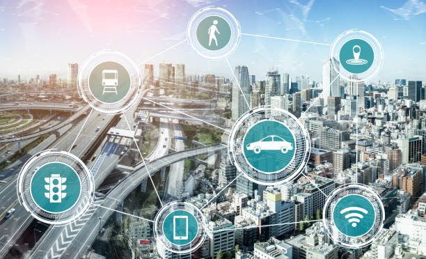 istock Smart transport technology concept for future car traffic on road 1263517306
