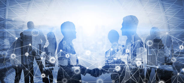 istock Creative image of many business people conference group meeting 1263517739