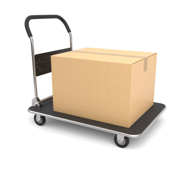 istock Cardboard box on a hand truck 1263518816