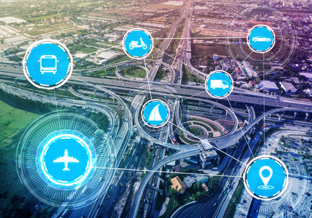 istock Smart transport technology concept for future car traffic on road 1263518829