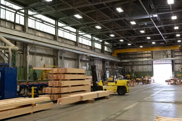 Photo of Industrial timber factory stands empty due to the COVID 19 pandemic