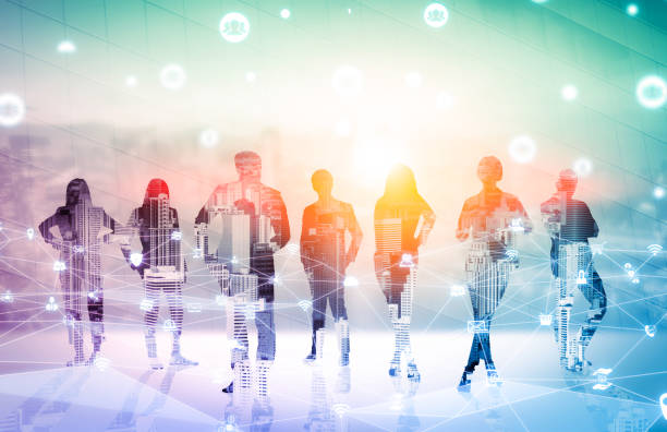istock Creative image of many business people conference group meeting 1263519905