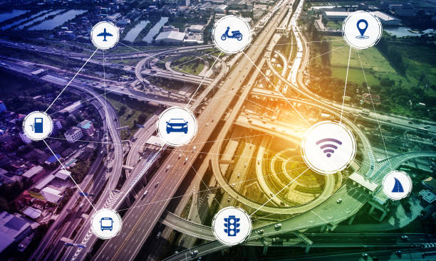 istock Smart transport technology concept for future car traffic on road 1263522919