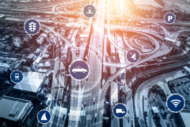 istock Smart transport technology concept for future car traffic on road 1263523001