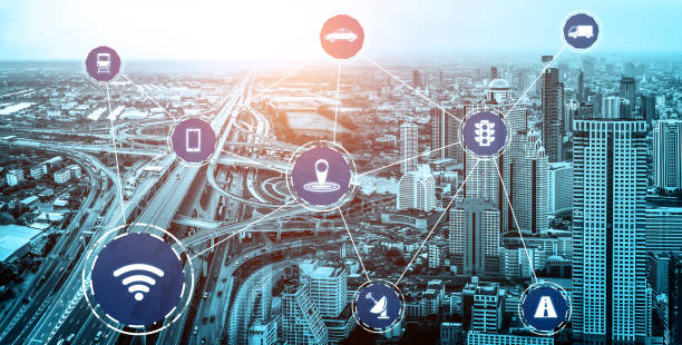 istock Smart transport technology concept for future car traffic on road 1263529034