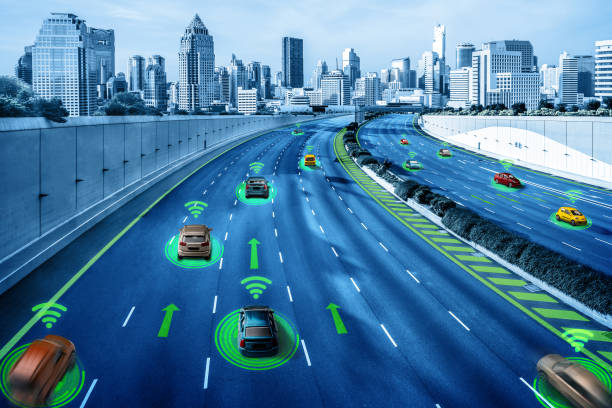 istock Autonomous car sensor system concept for safety of driverless mode car control 1263530647