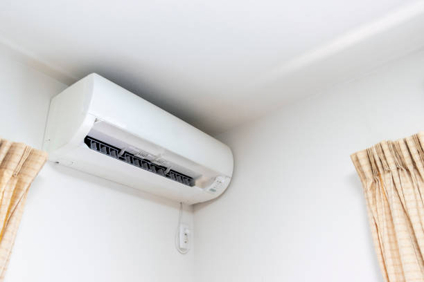 istock White air conditioner in the bright room 1263530992