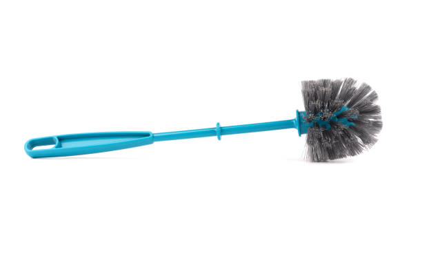 istock Plastic blue toilet cleaning brush isolated on white background. 1263532812