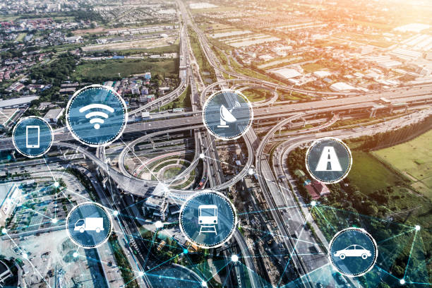 istock Smart transport technology concept for future car traffic on road 1263533051