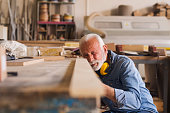 istock Woodworker at work 1263533373