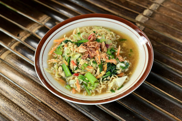 Bakmie Nyemek Blurry Tasty Mie Nyemek. Jogjakarta Traditional Noodle Dish. yogyakarta stock pictures, royalty-free photos & images