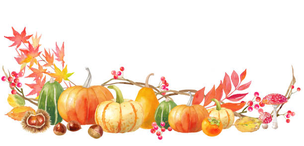 istock Watercolor illustration of Halloween ornament frame 1263536747