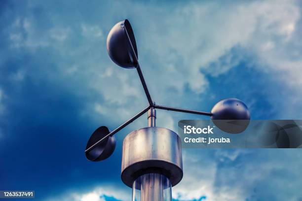 Anemometer Meteorological Weatherstation Stock Photo - Download Image Now