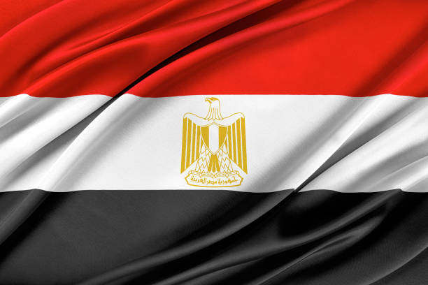 istock Colorful Egypt flag waving in the wind. 1263537592