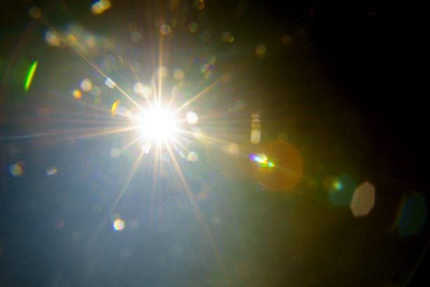 istock Abstract imitation sun starlight distant galaxy on a black background. 1263540937