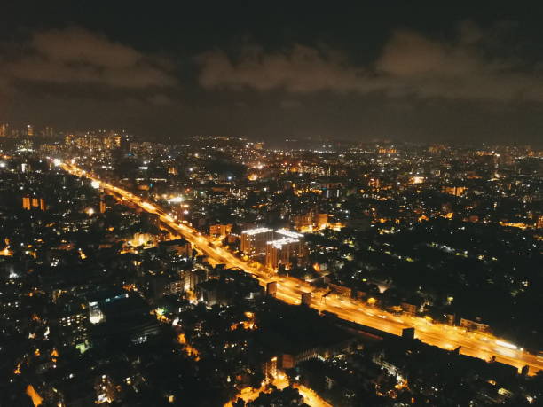 istock Nightshot Aerial view 1263541146