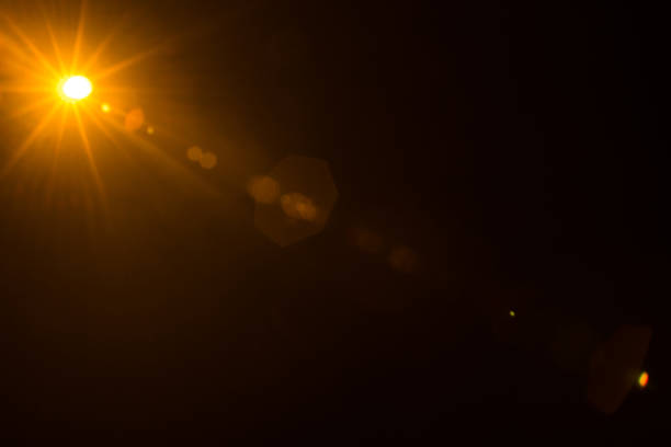 istock Abstract Natural Sun flare on the black 1263542858