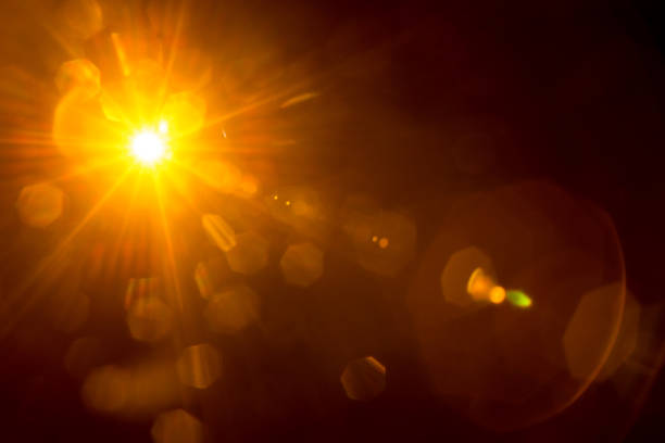 istock Abstract Natural Sun flare on the black 1263542867