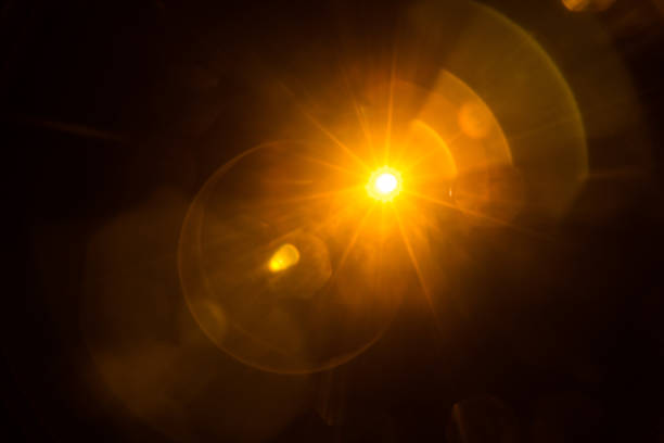 istock Abstract Natural Sun flare on the black 1263542880
