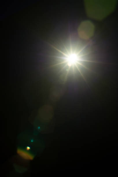 istock Abstract Natural Sun flare on the black 1263542894