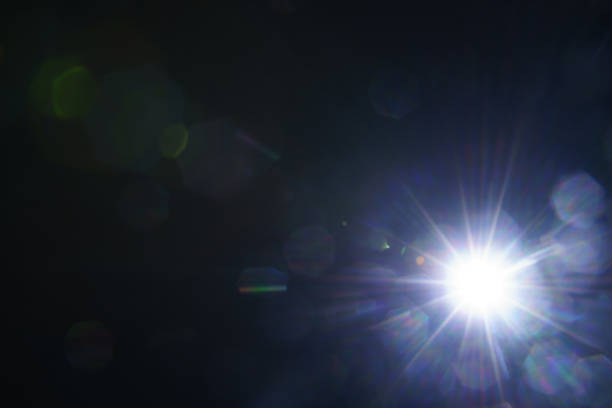 istock Abstract imitation sun starlight distant galaxy on a black background. 1263542910