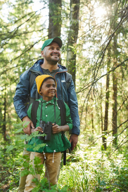 istock Father with son in the forest 1263547581