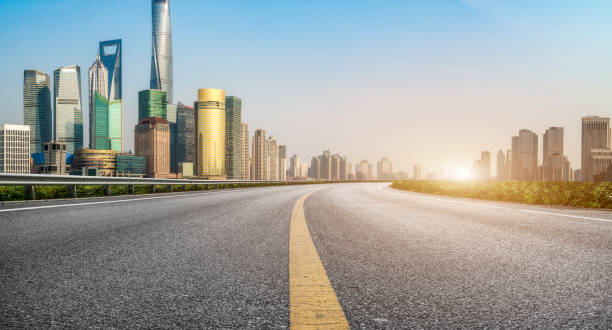 istock Urban roads and architectural landscape 1263548963