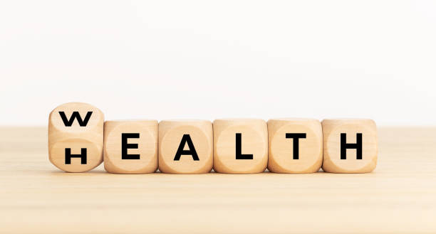 Wealth or Health concept stock photo