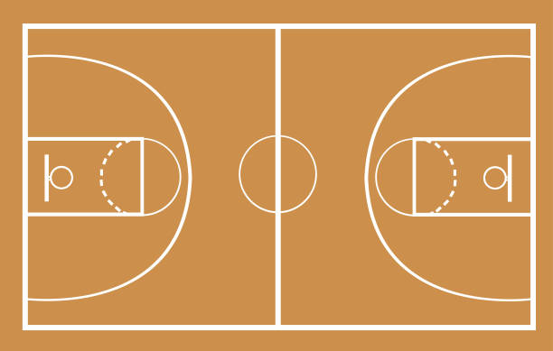 иллюстрация вектора баскетбольной площадки - arena stock illustrations