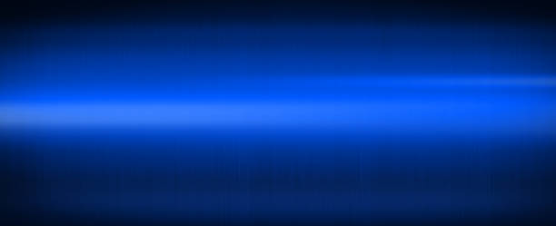 Blue shiny brushed metal. Banner background texture stock photo