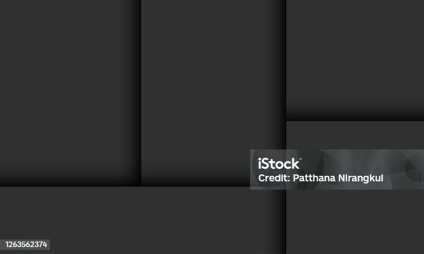 Abstract Dark Grey Square Block Pattern Design Modern Background Vector ...