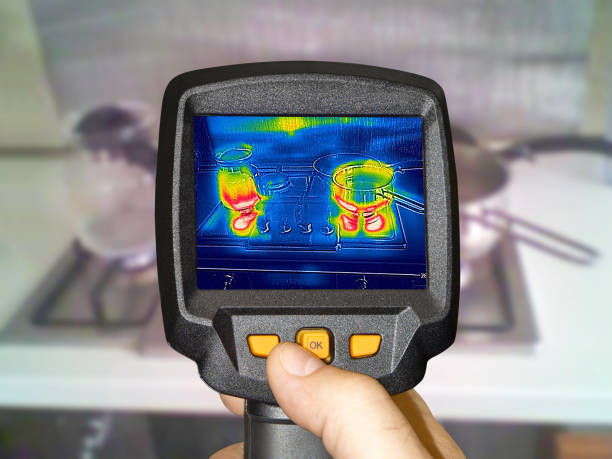 istock Recording whit Thermal camera, cooking on a gas stove 1263563481