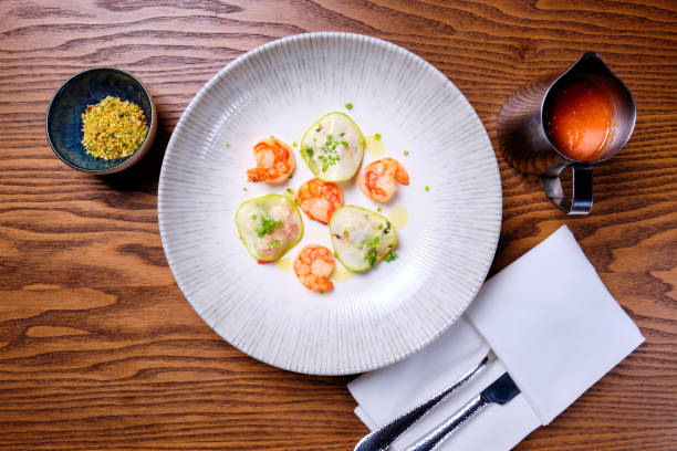 istock Gazpacho with shrimps and zucchini 1263563612