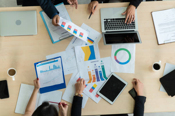 istock Business people group meeting shot from top view 1263563754