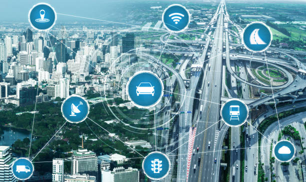 istock Smart transport technology concept for future car traffic on road 1263565166