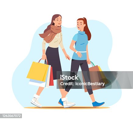 255 Two Girls Shopping Illustrations & Clip Art - iStock | Women shopping,  Window shopping, Asian woman shopping