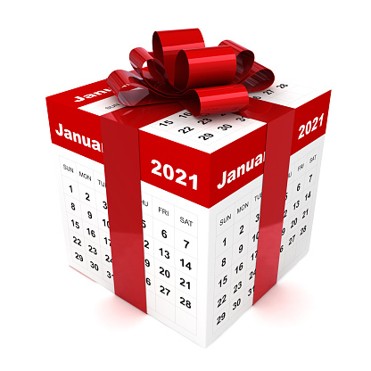 New year 2021 gift box