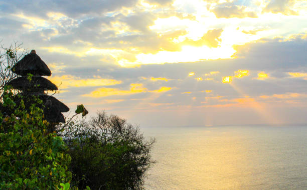 istock Sunset on Uluwatu Temple, Bali, Indonesia. 1263573427