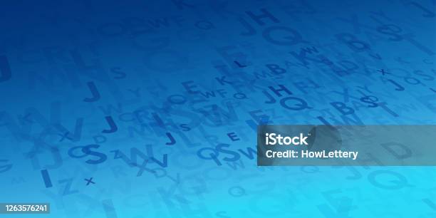 Random Blue Letters Blue Background With Random Letters Stock Illustration - Download Image ...