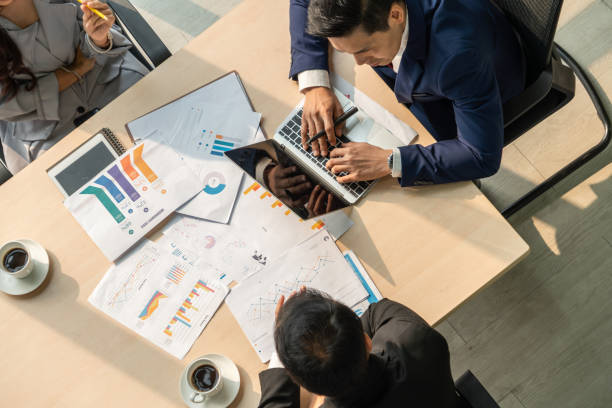 istock Business people group meeting shot from top view 1263576978