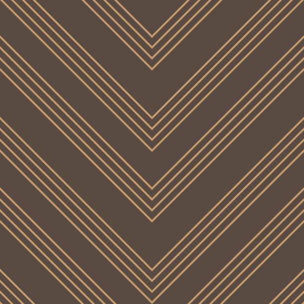 illustrations, cliparts, dessins animés et icônes de brown chevron diagonal stripes fond de motif sans couture - silhouette nobody cream coloured colored background