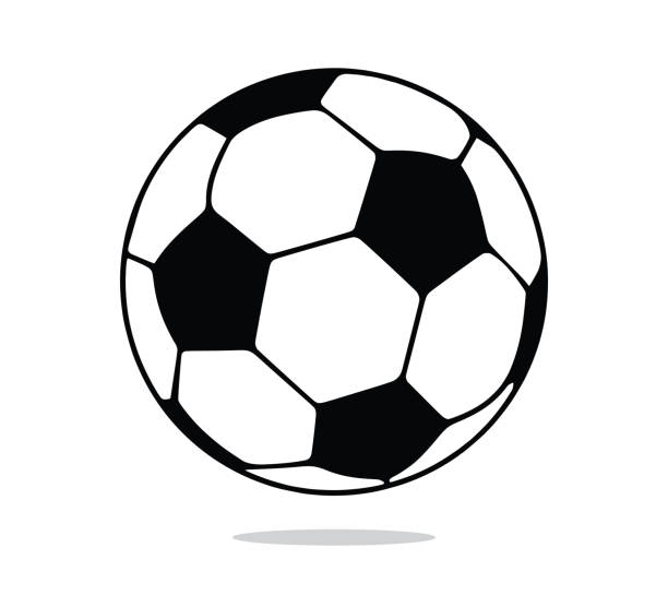 illustrations, cliparts, dessins animés et icônes de symbole de ballon de football, icône de balle de football - image clipart