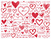 istock Hearts. Hand-drawn design elements 1263601623