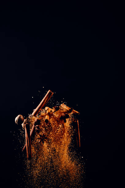 istock Spice Mix Food Explosion with Cocoa, Nut Meg, Star Anise and Cinnamon 1263609158