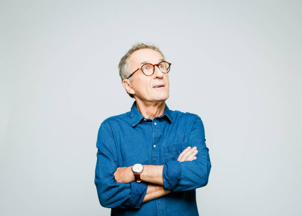 istock Portrait of thoughtful senior man 1263609744